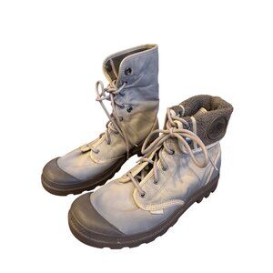 Palladium Pallabrousse Baggy TX Boots Gray Combat Mens 11 Womens 12.5 Utility